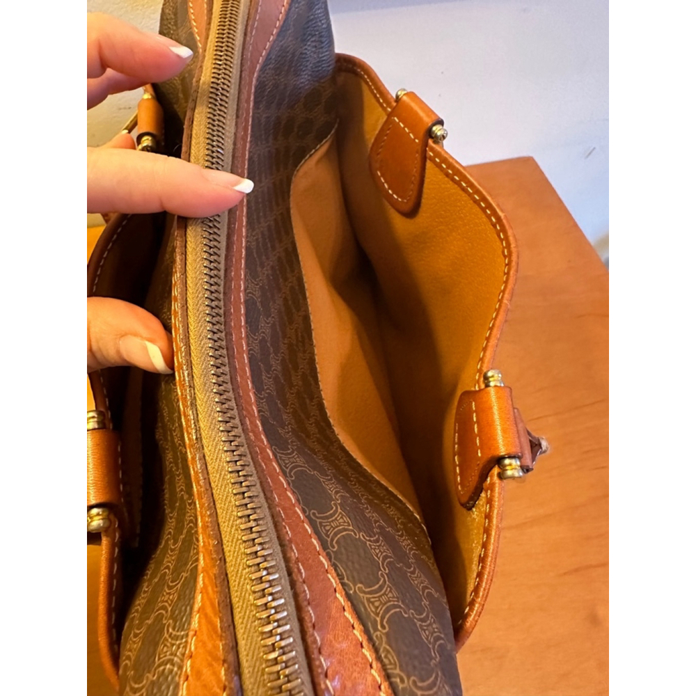 Celine Brown Macadam Boston Handbag - Picture 9 of 15